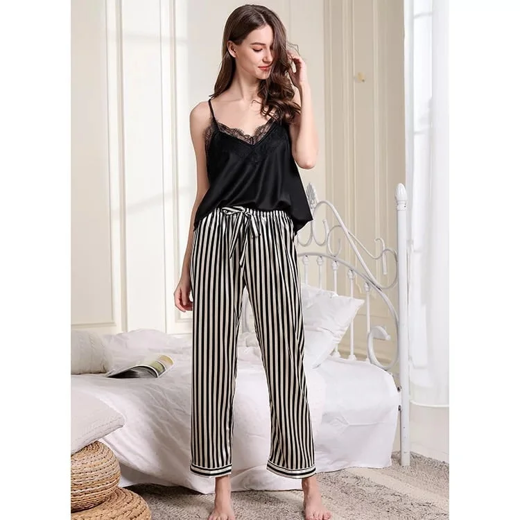 Ensemble pyjama pantalon en Satin Sasha